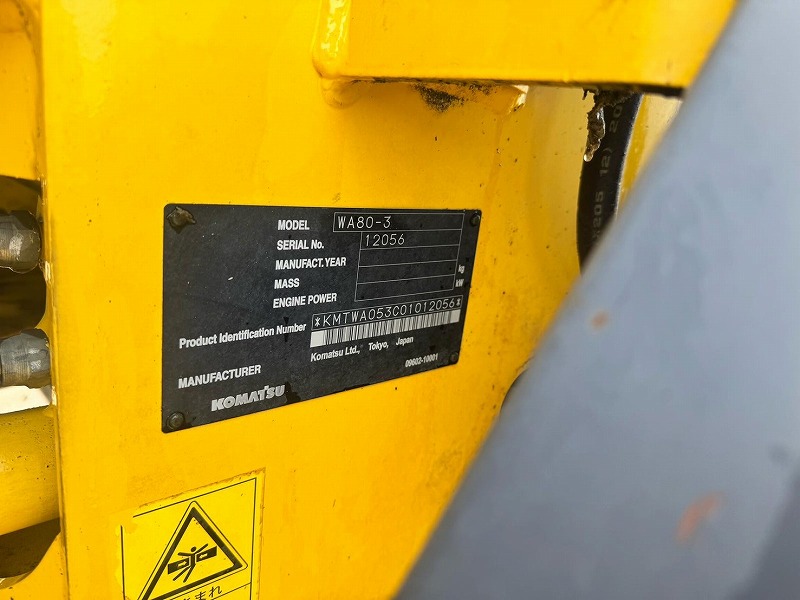 コマツホイールローダー　WA80-3 中古建設機械 写真4（株式会社広建機）