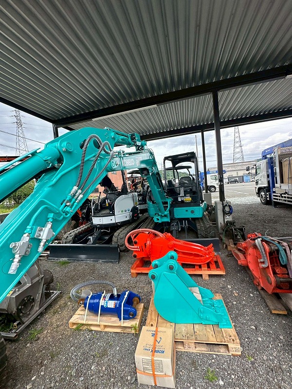 SK55SRD-7  未使用品 ブレーカ付き 解体クレーン仕様 5本配管 旋回フォーク カプラ 細バケット 中古建設機械 写真19（株式会社広建機）