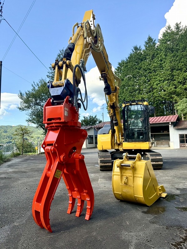 PC78US-11 ツーピース 5本配管 ローアワー 旋回フォーク ロック付 バケット付 中古建設機械 写真1（株式会社広建機）