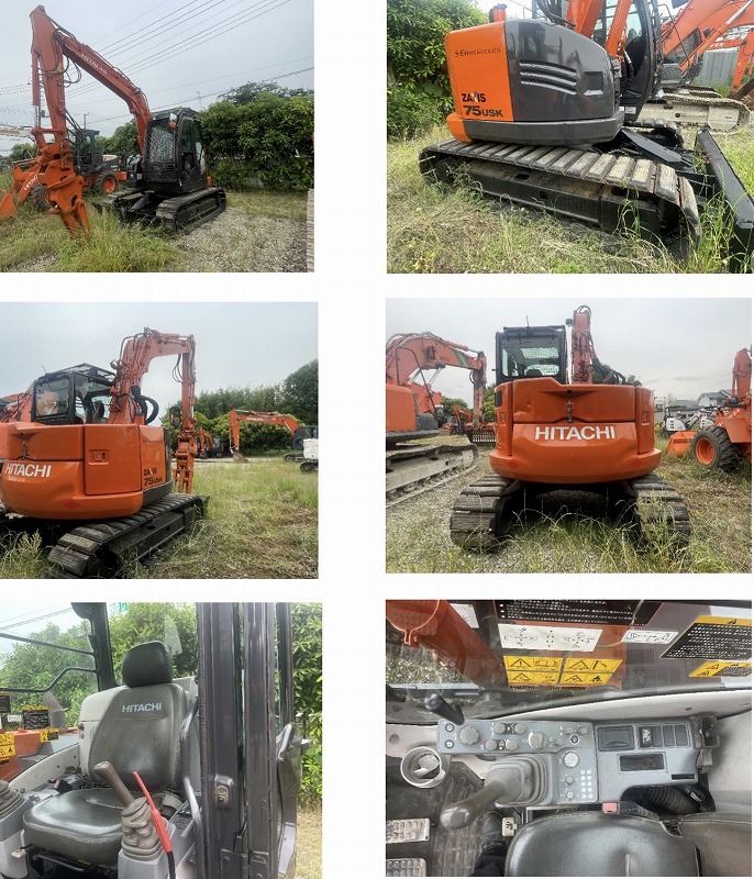 ZX75USK-5B タグチ 旋回フォーク付 バケット 整備品 中古建設機械 写真3（株式会社広建機）