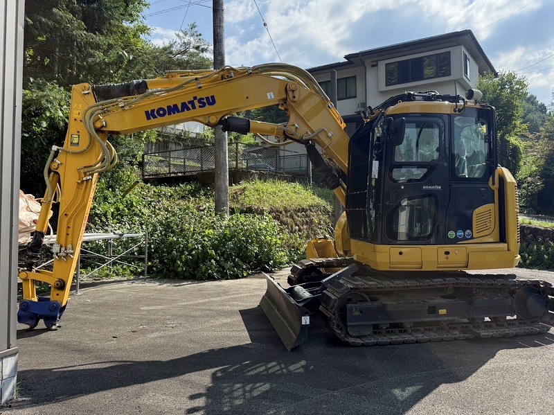 PC78US-11 ツーピース 5本配管 ローアワー 旋回フォーク ロック付 バケット付 中古建設機械 写真2（株式会社広建機）