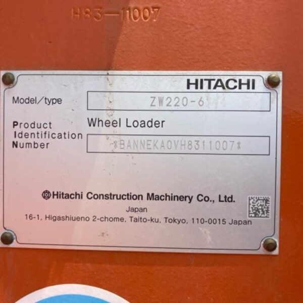 ZW220-6 WHEEL LOADER 2024年8月製造 日立建機製 タイヤショベル ホイールローダー 中古建設機械 写真27（株式会社広建機）
