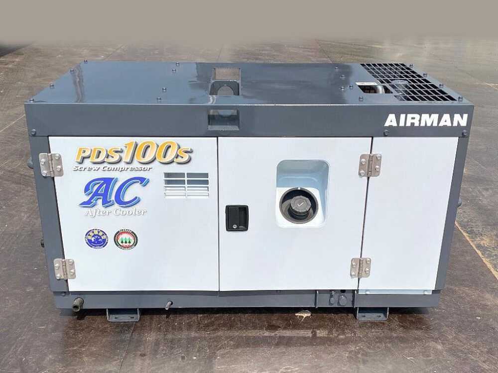 北越工業 PDS100SC-5C1 AIRMAN コンプレッサー アフタークーラー仕様 超低層音型 中古建設機械 写真3（株式会社広建機）