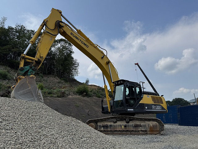 SH350HD-7 住友建機 ヘビーデューティー仕様 油圧カプラ バケット付き 併用配管 状態良好 作動動画有り 中古建設機械 写真1（株式会社広建機）