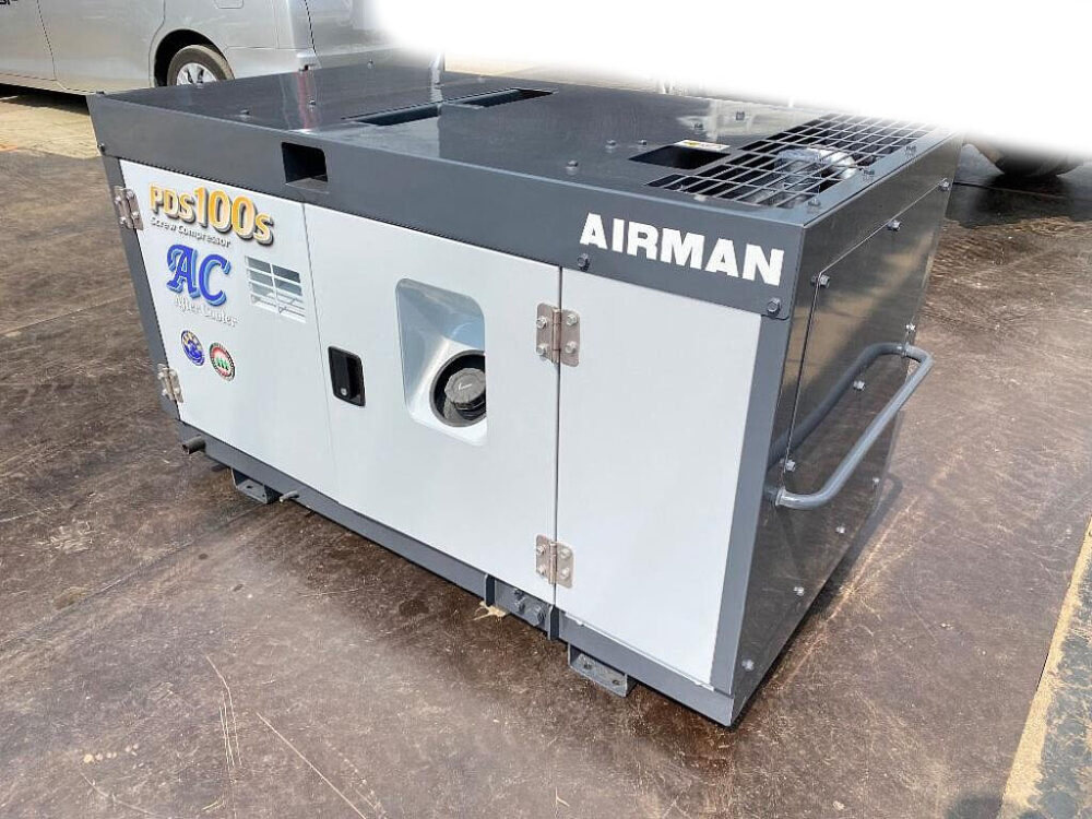 北越工業 PDS100SC-5C1 AIRMAN コンプレッサー アフタークーラー仕様 超低層音型 中古建設機械 写真10（株式会社広建機）