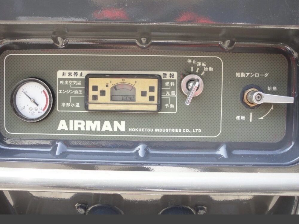 北越工業 PDS100SC-5C1 AIRMAN スクリューコンプレッサー アフタークーラー仕様 超低騒音 防音型 1604hour 中古建設機械 写真8（株式会社広建機）