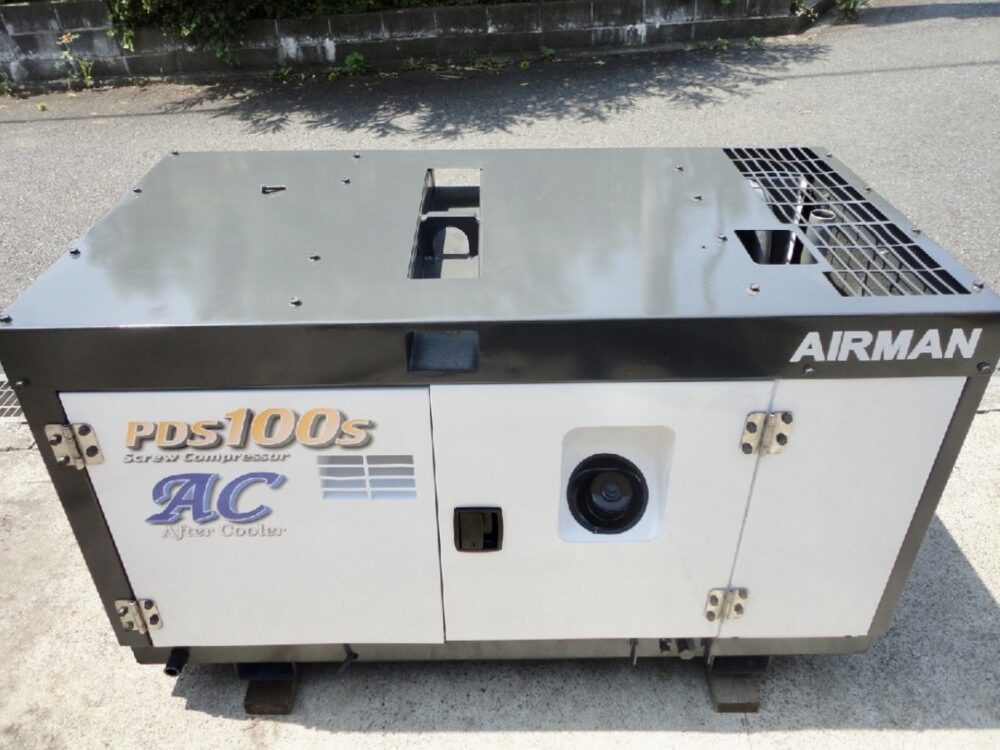 北越工業 PDS100SC-5C1 AIRMAN スクリューコンプレッサー アフタークーラー仕様 超低騒音 防音型 1604hour 中古建設機械 写真10（株式会社広建機）