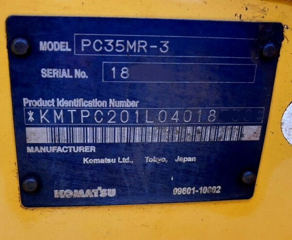 PC35MR-3 ミニモク 旋回式フォーク付き レンタルアップ コマツ 木造解体 内装解体 中古建設機械 写真25（株式会社広建機）