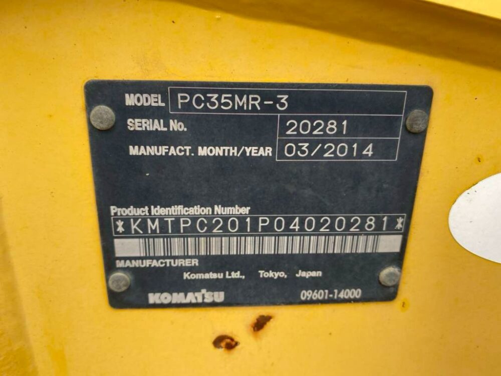PC35MR-3 ミニモク 室戸製旋回式フォーク付き コマツ 木造解体 内装解体 中古建設機械 写真55（株式会社広建機）