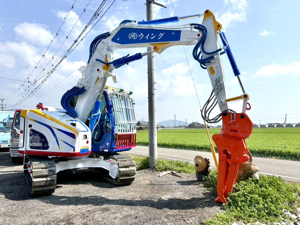 SK75SRD-7 セパレートブーム ガンダムウイング仕様 解体仕様機 旋回F新品付き 排土板付 中古建設機械 写真3（株式会社広建機）