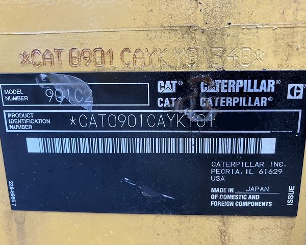 901C2 ホイールローダー キャビン付き ローアワー極上品 162hr CAT製 タイヤショベル 中古建設機械 写真20(株式会社広建機)