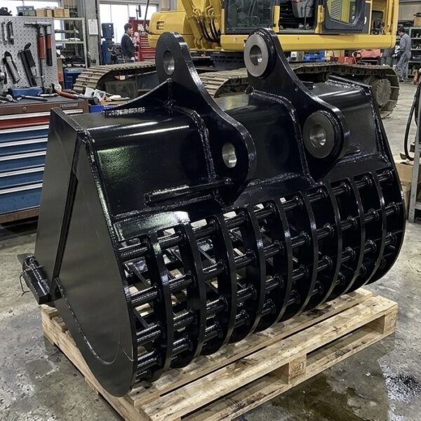 0.7m3用スケルトンバケット 横ピン 新品 100 × 100 mm 網目サイズ 数パターンから選択可能 他クラス有り 中古建設機械 写真6(株式会社広建機)